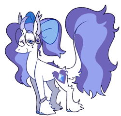 Size: 2048x1972 | Tagged: safe, artist:goatpaste, imported from derpibooru, oc, oc only, oc:majesty, pony, unicorn, horn, leonine tail, long description, parent:rarity, simple background, solo, tail, unicorn oc, white background