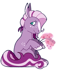 Size: 1459x1750 | Tagged: safe, artist:goatpaste, imported from derpibooru, wysteria, earth pony, pony, alternate design, g3, simple background, solo, white background, wisteria