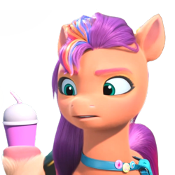 Size: 800x800 | Tagged: safe, edit, edited screencap, editor:dracoawesomeness, imported from derpibooru, screencap, sunny starscout, earth pony, pony, background removed, drink, episode needed, female, g5, not a vector, simple background, solo, transparent background