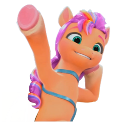 Size: 800x800 | Tagged: safe, edit, edited screencap, editor:dracoawesomeness, imported from derpibooru, screencap, sunny starscout, earth pony, pony, background removed, bipedal, episode needed, female, g5, not a vector, simple background, solo, transparent background, waving