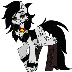 Size: 1832x1831 | Tagged: safe, artist:moodipone, imported from derpibooru, oc, oc only, oc:double m, earth pony, pony, derpibooru community collaboration, 2024 community collab, bell, bell collar, black mane, black tail, boots, brown eyes, cheek fluff, chest fluff, clothes, collar, earth pony oc, fluffy, jacket, looking at you, male, shoes, simple background, smiling, smiling at you, solo, stallion, tail, transparent background, white coat, wingding eyes