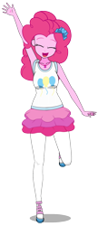 Size: 593x1372 | Tagged: safe, artist:edy_january, imported from derpibooru, pinkie pie, human, equestria girls, equestria girls series, free to use, geode of sugar bombs, humanized, kisekae, magical geodes, simple background, solo, transparent background, vector