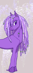 Size: 945x2048 | Tagged: safe, artist:universalheart, imported from derpibooru, oc, oc only, oc:princess wisteria, earth pony, pony, earth pony oc, solo