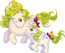 Size: 207x170 | Tagged: safe, artist:universalheart, imported from derpibooru, baby surprise, surprise, pegasus, pony, duo, g1, redraw, simple background, transparent background