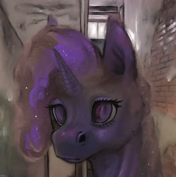 Size: 4067x4089 | Tagged: safe, artist:ptichnick, imported from derpibooru, oc, oc:lacunae, alicorn, fallout equestria, fallout equestria: project horizons, bust, fanfic art, female, mare, portrait, solo