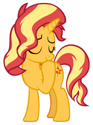 Size: 7238x9651 | Tagged: safe, artist:andoanimalia, imported from derpibooru, sunset shimmer, pony, unicorn, equestria girls, equestria girls series, forgotten friendship, absurd resolution, eyes closed, female, giggling, mare, simple background, solo, transparent background, vector