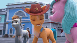 Size: 1920x1080 | Tagged: safe, imported from derpibooru, screencap, hitch trailblazer, earth pony, pony, spoiler:g5, spoiler:my little pony: make your mark, spoiler:my little pony: make your mark chapter 6, spoiler:mymc06e02, animated, cowboy hat, dahlia, female, fire, fire magic, g5, hat, male, mare, my little pony: make your mark, my little pony: make your mark chapter 6, roots of all evil, running, running away, sander, scared, screaming, sheriff, stallion, stetson, tentacles, tree, unnamed character, unnamed pony, webm