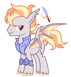 Size: 1280x1390 | Tagged: safe, artist:vi45, imported from derpibooru, oc, bat pony, pony, male, simple background, solo, stallion, white background