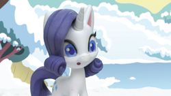 Size: 1920x1080 | Tagged: safe, imported from derpibooru, rarity, pony, my little pony: pony life, my little pony: stop motion short, confused, cute, open mouth