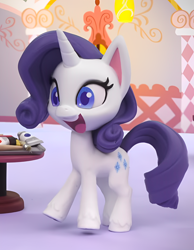 Size: 1282x1648 | Tagged: safe, edit, edited screencap, imported from derpibooru, screencap, rarity, pony, my little pony: pony life, my little pony: stop motion short, cropped, cute, happy, open mouth