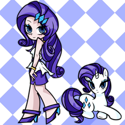 Size: 2048x2048 | Tagged: safe, anonymous artist, imported from derpibooru, rarity, human, pony, unicorn, clothes, female, g4, human ponidox, humanized, looking at you, self paradox, self ponidox