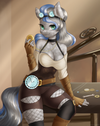 Size: 1920x2400 | Tagged: safe, artist:yutakira92, imported from derpibooru, oc, oc only, anthro, female, steampunk