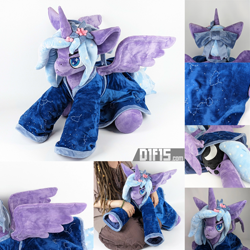 Size: 2160x2160 | Tagged: safe, artist:chillynachos, imported from derpibooru, princess luna, alicorn, original species, plush pony, commission, commissions open, horn, photo, plushie, wings