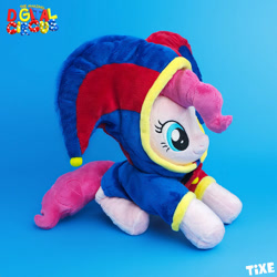 Size: 894x894 | Tagged: safe, artist:lavim, imported from derpibooru, pinkie pie, earth pony, pony, clothes, female, hat, hoodie, plushie, pomni, the amazing digital circus
