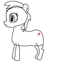 Size: 342x371 | Tagged: safe, anonymous artist, imported from ponybooru, earth pony, pony, 1000 hours in ms paint, monochrome, ms paint, op is on drugs, ponybooru exclusive, solo