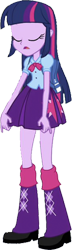 Size: 727x2520 | Tagged: safe, edit, edited screencap, editor:homersimpson1983, imported from derpibooru, screencap, twilight sparkle, human, equestria girls, background removed, backpack, boots, clothes, eyes closed, female, g4, not a vector, shirt, shoes, simple background, skirt, socks, solo, transparent background