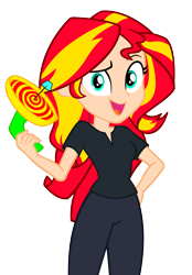 Size: 4435x6387 | Tagged: safe, artist:paco777yuyu, imported from derpibooru, sunset shimmer, human, equestria girls, female, g4, hypno gun, simple background, solo, transparent background