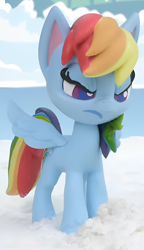 Size: 872x1512 | Tagged: safe, edit, edited screencap, imported from derpibooru, screencap, rainbow dash, pony, my little pony: pony life, my little pony: stop motion short, angry, cropped, cute