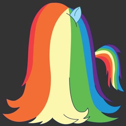 Size: 1400x1400 | Tagged: safe, edit, imported from derpibooru, rainbow dash, pegasus, pony, spoiler:g5, spoiler:my little pony: tell your tale, spoiler:tyts01e14, alicorn issues, female, g4, g5, long hair, long mane, my little pony: tell your tale, recolor, simple background, solo, solo female