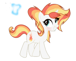 Size: 1088x876 | Tagged: safe, artist:galaxyswirlsyt, imported from derpibooru, oc, oc only, oc:shine brine, pony, unicorn, base used, female, g4, mare, offspring, parent:fire streak, parent:sunset shimmer, parents:sunsetstreak, simple background, smiling, solo, transparent background