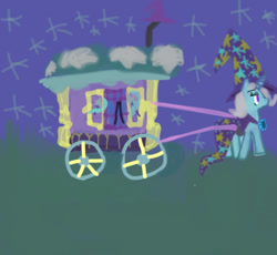 Size: 640x588 | Tagged: safe, artist:trixeswagon, imported from derpibooru, trixie, road to friendship, trixie's wagon, wagon