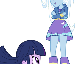 Size: 2936x2520 | Tagged: safe, edit, edited screencap, editor:homersimpson1983, imported from derpibooru, screencap, trixie, twilight sparkle, human, equestria girls, background removed, female, g4, not a vector, simple background, transparent background