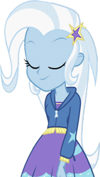 Size: 1420x2520 | Tagged: safe, edit, edited screencap, editor:homersimpson1983, imported from derpibooru, screencap, trixie, human, equestria girls, background removed, eyes closed, female, g4, not a vector, smiling, solo