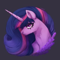 Size: 1024x1024 | Tagged: safe, artist:knopalin, imported from derpibooru, twilight sparkle, alicorn, pony, bust, crying, female, mare, portrait, simple background, solo, twilight sparkle (alicorn)