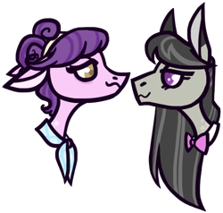 Size: 482x459 | Tagged: safe, artist:dalecarlian, imported from derpibooru, octavia melody, suri polomare, earth pony, pony, bust, female, lesbian, mare, ship:suritavia, shipping, simple background, transparent background