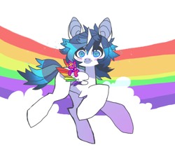 Size: 886x850 | Tagged: safe, artist:cutesykill, imported from derpibooru, big macintosh, shining armor, alicorn, pony, alicornified, blushing, colored wings, duo, male, multicolored wings, race swap, rainbow, rainbow wings, simple background, stallion, white background, wings