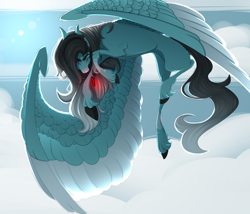 Size: 3500x3000 | Tagged: safe, artist:blackberry907, imported from derpibooru, oc, oc only, pegasus, pony, commission, female, flying, jewelry, mare, necklace, solo, unshorn fetlocks, ych result