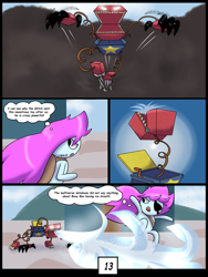 Size: 6000x8000 | Tagged: safe, artist:chedx, imported from derpibooru, comic:learning with pibby glitch battles, boxy boo, comic, commission, corrupted, crossover, error, glitch, multiverse, pibby