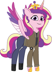 Size: 881x1203 | Tagged: safe, artist:edy_january, artist:prixy05, edit, imported from derpibooru, vector edit, princess cadance, alicorn, pony, admiral, admiral. cadance, boots, clothes, denim, g4, g5, girls und panzer, jacket, jeans, military, military pony, military uniform, my little pony: tell your tale, pants, saunders, shirt, shoes, simple background, soldier, soldier pony, solo, transparent background, uniform, vector