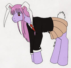 Size: 832x789 | Tagged: safe, artist:cqmorrell, imported from derpibooru, pony, bunny ears, clothes, female, mare, ponified, reisen udongein inaba, skirt, touhou