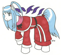 Size: 900x810 | Tagged: safe, artist:cqmorrell, imported from derpibooru, pony, clothes, dress, female, mare, ponified, shinki, touhou