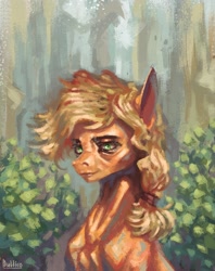 Size: 2480x3125 | Tagged: safe, artist:bultico, imported from derpibooru, applejack, earth pony, pony, bust, female, mare, solo