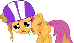 Size: 5900x3500 | Tagged: safe, artist:jadeharmony, imported from derpibooru, scootaloo, pegasus, pony, the cutie mark chronicles, butt, plot, scootabutt, simple background, solo, transparent background, tree sap and pine needles