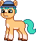 Size: 52x60 | Tagged: safe, artist:malarkey, imported from derpibooru, earth pony, pony, animated, g5, hat, male, my little pony: a new generation, pixel art, rob the pony, simple background, solo, sprite, stallion, transparent background