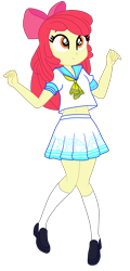 Size: 1900x3960 | Tagged: safe, artist:gmaplay, imported from derpibooru, apple bloom, human, equestria girls, clothes, pretty sailor crew, school uniform, simple background, solo, transparent background