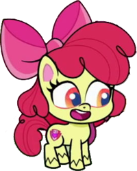 Size: 270x337 | Tagged: safe, artist:pascalmulokozi2, edit, edited screencap, imported from derpibooru, screencap, apple bloom, earth pony, pony, disappearing act, my little pony: pony life, background removed, female, filly, foal, g4.5, not a vector, simple background, solo, transparent background