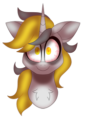 Size: 3256x4668 | Tagged: safe, artist:crazysketch101, imported from derpibooru, oc, oc only, oc:venture heart, pony, unicorn, creepy, simple background, solo, transparent background
