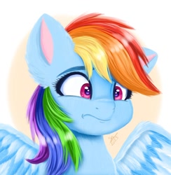 Size: 1250x1280 | Tagged: safe, artist:galaxy swirl, imported from derpibooru, rainbow dash, pegasus, pony, frown, pegasus wings, solo, spread wings, wavy mouth, wide eyes, wings