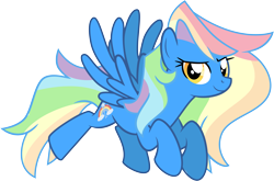 Size: 6415x4241 | Tagged: safe, artist:shootingstarsentry, imported from derpibooru, oc, oc only, oc:rainfall spectrum, pegasus, pony, absurd resolution, female, mare, offspring, parent:rainbow dash, parent:soarin', parents:soarindash, simple background, solo, transparent background