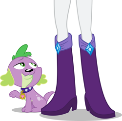 Size: 1024x1016 | Tagged: safe, imported from derpibooru, rarity, spike, dog, equestria girls, legs, spike the dog