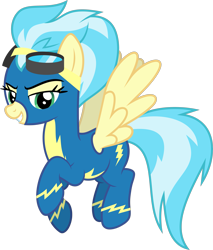 Size: 3169x3716 | Tagged: safe, artist:starryshineviolet, imported from derpibooru, misty fly, pegasus, pony, newbie dash, clothes, female, flying, g4, goggles, mare, simple background, smug, solo, transparent background, uniform, vector, wings, wonderbolts, wonderbolts uniform