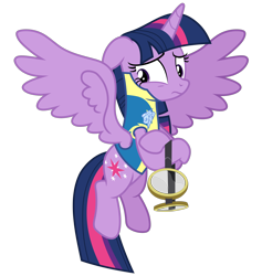 Size: 5352x5634 | Tagged: safe, alternate version, artist:gypsykumquat, imported from derpibooru, twilight sparkle, alicorn, pony, .svg available, absurd resolution, clothes, crossed hooves, female, flying, leader, looking back, mare, show accurate, simple background, solo, transparent background, twilight sparkle (alicorn), uniform, vector, wingpony badge, wonderbolt trainee uniform, wonderbolts, wonderbolts uniform