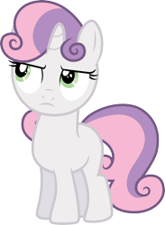 Size: 3000x4095 | Tagged: safe, artist:cloudy glow, imported from derpibooru, sweetie belle, pony, unicorn, for whom the sweetie belle toils, .ai available, female, filly, foal, simple background, solo, sweetie belle is not amused, transparent background, unamused, vector