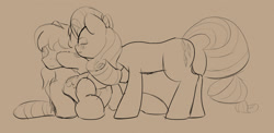 Size: 1280x627 | Tagged: safe, artist:ricktin, imported from derpibooru, rarity, oc, oc:peppermint lime, pony, diaper, diaper fetish, fetish, non-baby in diaper, sketch