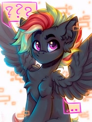 Size: 1200x1600 | Tagged: safe, artist:falafeljake, imported from derpibooru, oc, oc only, pegasus, pony, chest fluff, commission, ear fluff, solo, ych result