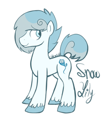 Size: 500x581 | Tagged: safe, artist:cottonsulk, imported from derpibooru, oc, oc only, oc:snow lily, earth pony, pony, male, simple background, solo, stallion, white background